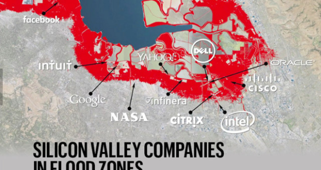 Na Silicon Valley se valí záplavy, Apple mimo zónu největšího ohrožení