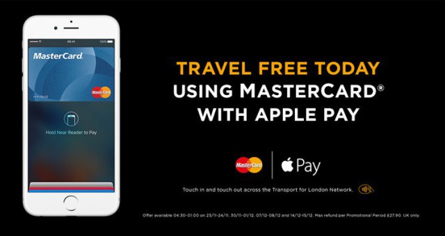 MasterCard nabízí uživatelům Apple Pay cestování po Londýně zdarma