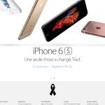 Apple uctil památku obětí pařížského útoku, na svůj web přidal černou stužku