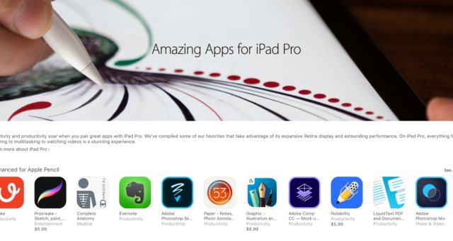 Apple představil aplikace a hry optimalizované pro iPad Pro v nové sekci v App Storu