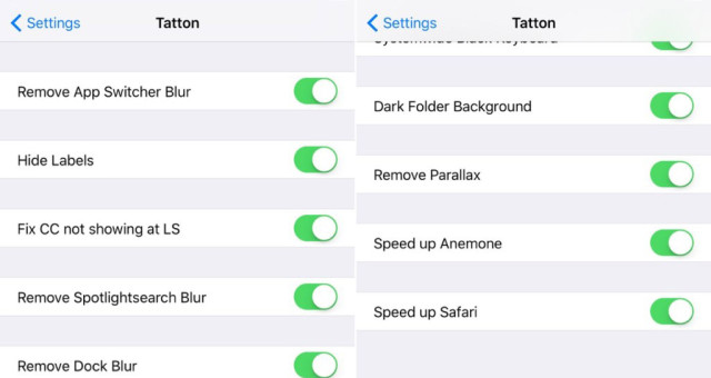 Tatton: Balíček speciálních nastaveních pro iOS