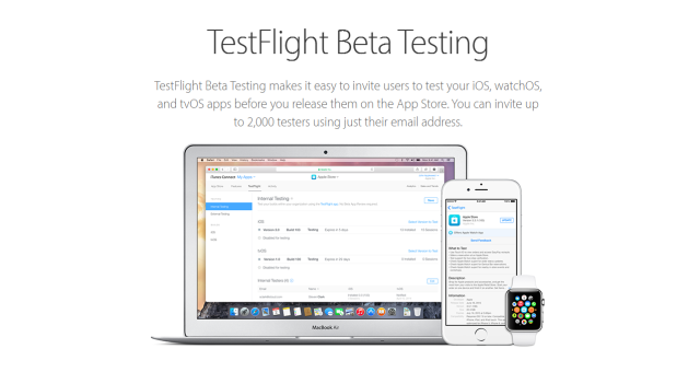 Apple zvýšil limit beta testerů v TestFlight na 2000