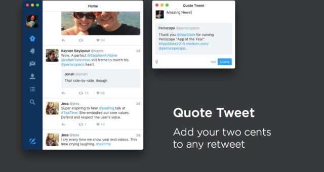 Aplikace Twitter pro Mac dostala zásadní update