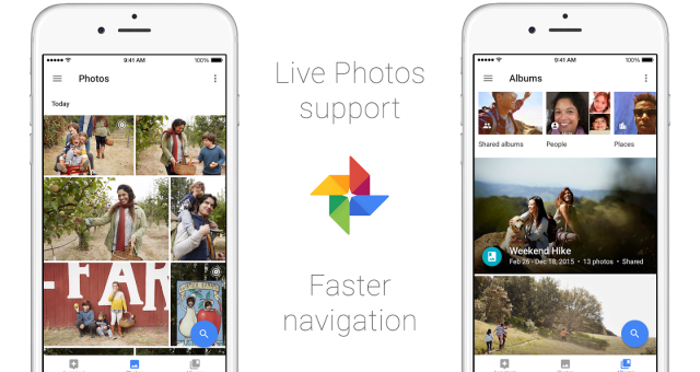 Google aplikace Photos v nové aktualizaci získala podporu pro Live Photos a další nové funkce