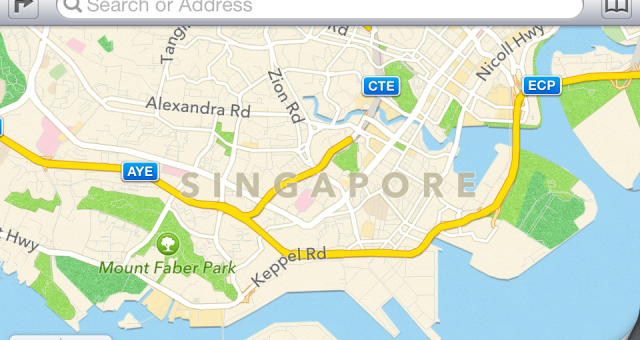 Dopravní údaje v Apple mapách se rozšiřují do Singapuru a Malajsie
