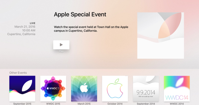 Apple TV dostala aplikaci, kde si můžete pustit živý přenos pondělní akce