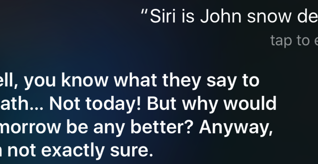 Siri má svůj vlastní názor na smrt Jona Snow