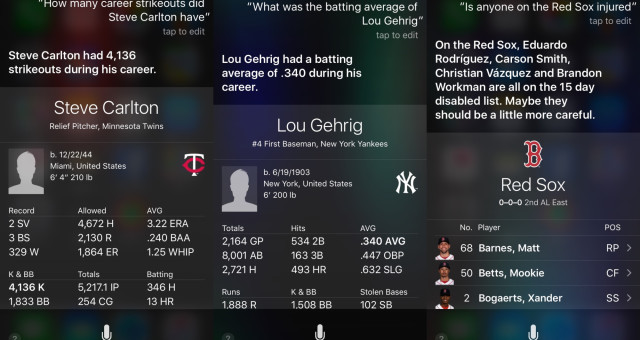 Siri dostala nové znalosti ze světa baseballu