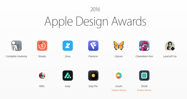 Známe výsledky letošních Apple Design Award
