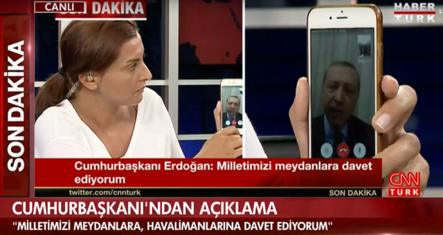 Turecký prezident Erdogan promlouval k národu skrze FaceTime na iPhonu