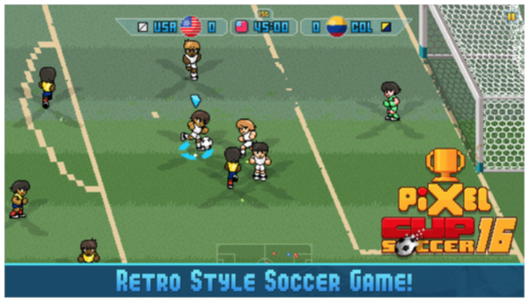 Retro fotbalová hra Pixel Cup Soccer 16 je zdarma