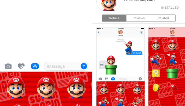 V iMessage App Store můžete stahovat Super Mario Run stickers
