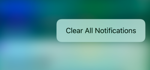 Jak vymazat všechny upozornění z oznamovacího centra najednou u iOS 10