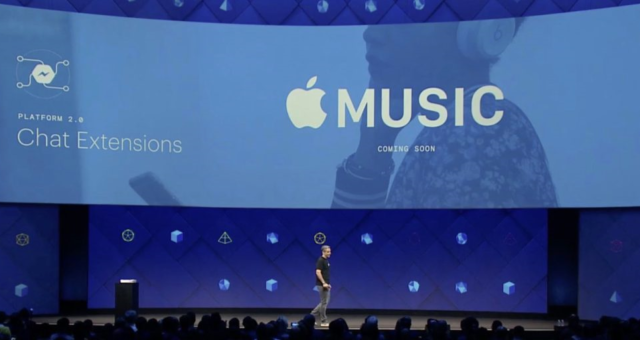 Apple Music bude propojeno s Facebook Messengerem