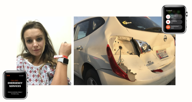 Apple Watch SOS funkce zachránila matku spolu s jejím dítětem poté, co opilý řidič naboural jejich auto
