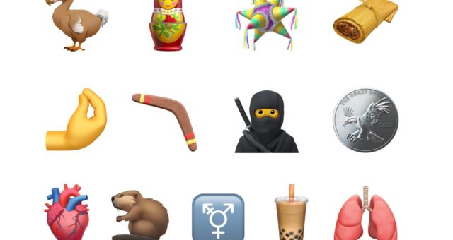 Nové emoji na které se můžeme u iOS, iPadOS a macOS těšit ještě letos zahrnují ninju, bubble tea, boomerang a další