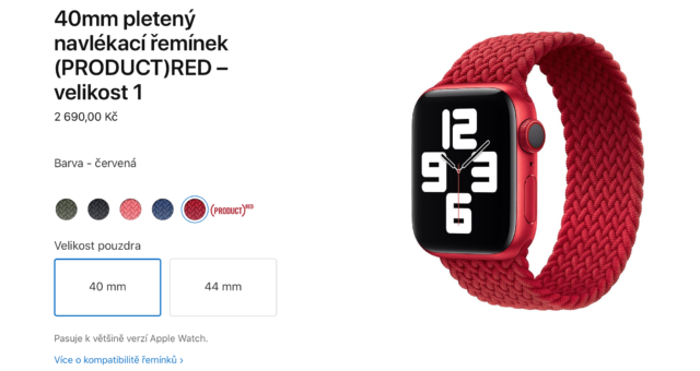 Apple Watch (PRODUCT)RED navlékací řemínky jsou nyní k dispozici
