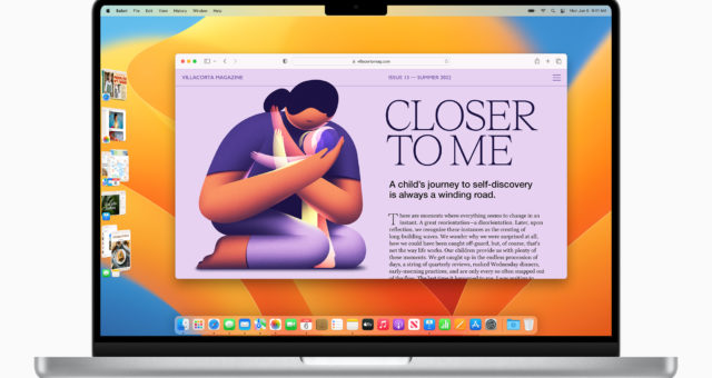 Nová funkce Stage Manager v macOS Ventura pomáhá udržovat vaše otevřená okna zorganizovaná