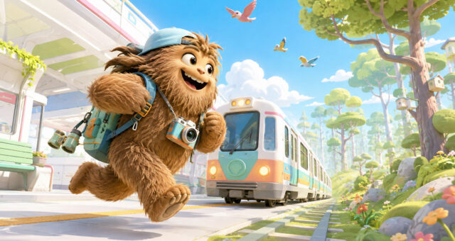 Největší chlupáč Apple Arcade vyráží do metra. Sneaky Sasquatch dostává nečekaný crossover