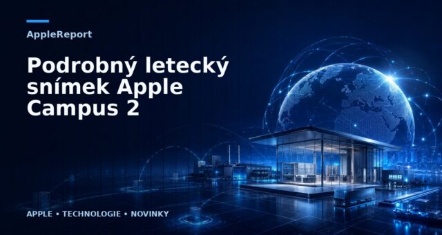 Podrobný letecký snímek Apple Campus 2