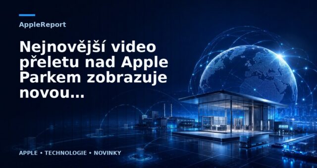 Nejnovější video přeletu nad Apple Parkem zobrazuje novou vydlážděnou cestu do Steve Jobs Theater