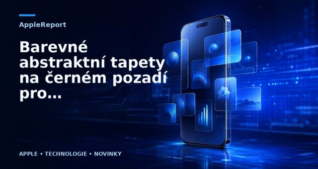 Barevné abstraktní tapety na černém pozadí pro iPhone