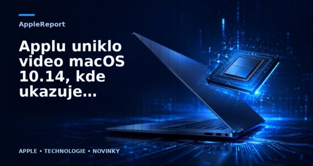 Applu uniklo video macOS 10.14, kde ukazuje Xcode 10 s Dark režimem, News aplikací a další