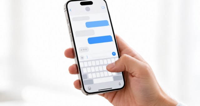 Palec na druhý konec iPhonu nedosáhne? Klávesnice se umí přisunout k ruce