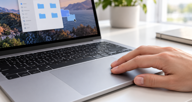 Mac umí přesouvat soubory třemi prsty. Proč to Apple schoval tak hluboko?